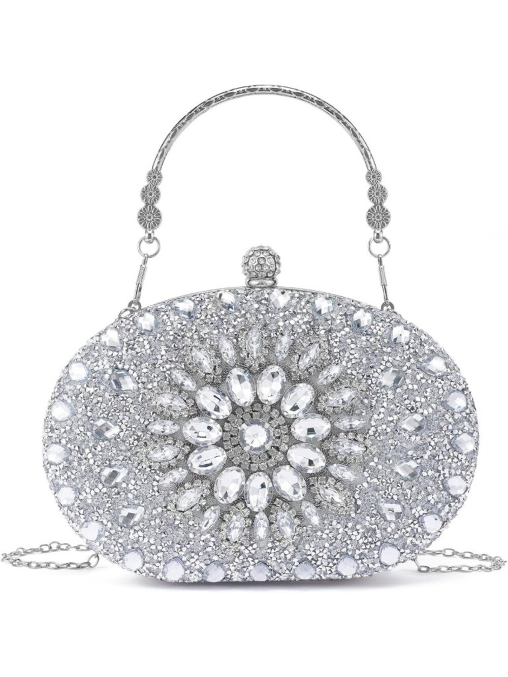 Sparkly Evening Clutch Purse with Rhinestones - Luxury Handbag for Weddings